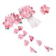 thumbnail image 5 of ColoMX 3 pinzas para el cabello de flores de tela de estilo japonés, pasador, pinzas laterales para el cabello, accesorios para el cabello, 5 of 7