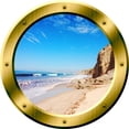 thumbnail image 3 of VWAQ Sandy Beach Porthole 3D Ocean Wall Decal Peel And Stick Decor VWAQ-GP32 (14" Diameter), 3 of 3