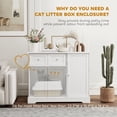 thumbnail image 4 of PawHut Cat Litter Box Enclosure, Hidden Litter Box Furniture Cat House with Drawers, Storage, Anti-tip Kit, 39" x 18" x 31.5", White, 4 of 9