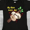 thumbnail image 4 of Inktastic My Nana Loves Me Boys or Girls Baby Bodysuit, 4 of 5
