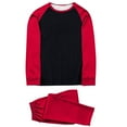 thumbnail image 2 of Conjunto de pijama de manga larga para hombre, blusa de color liso, camisa y pantalones de poliéster, para Navidad, 2 of 5