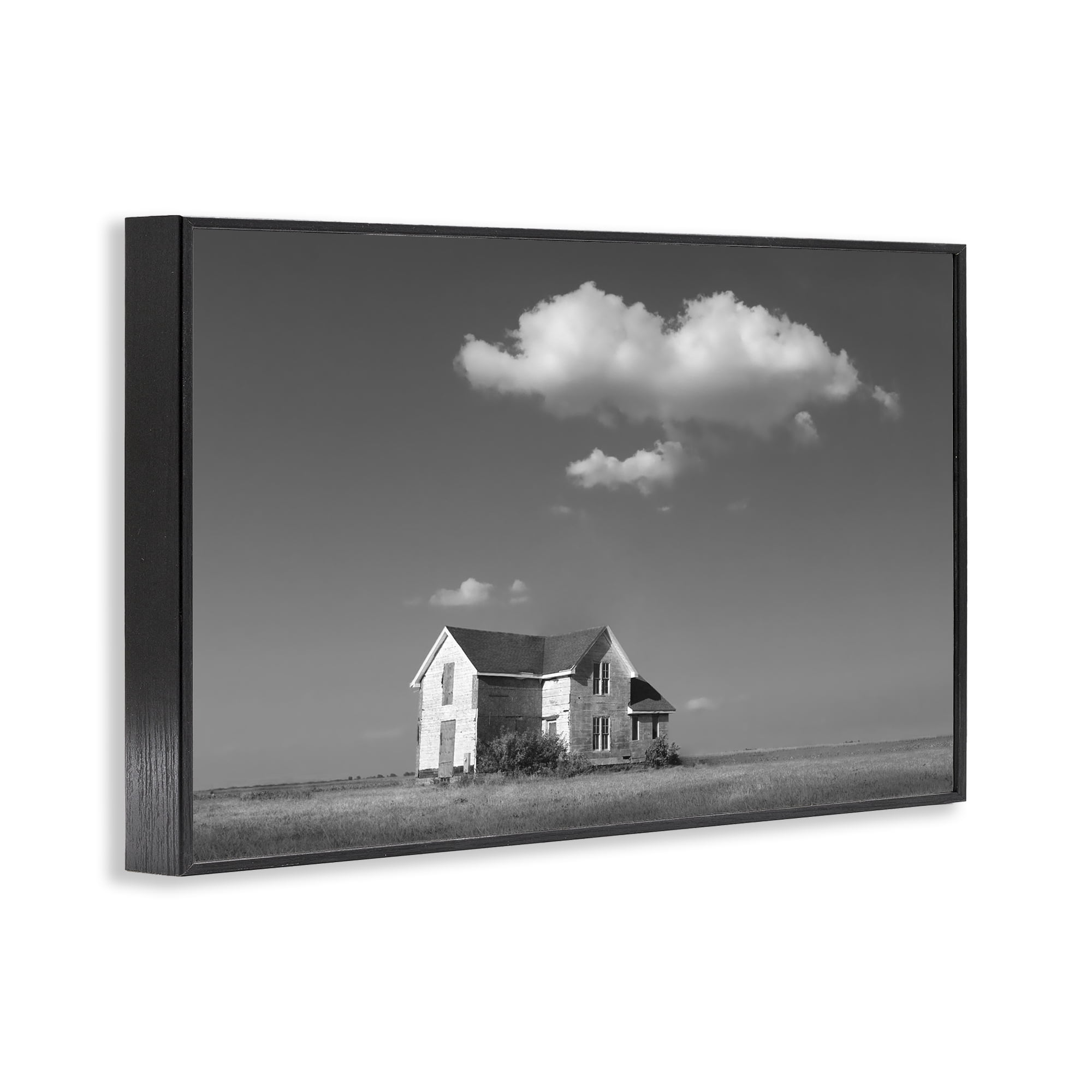 Stupell Industries Solitary Erstwhile Cottage Black Framed Giclee Art, design by Steve Toole