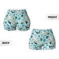 thumbnail image 3 of Sikiie Sea Life Print Workout Shorts Women Scrunch Butt Gym Shorts Seamless High Waist Tummy Control Yoga Biker Athletic Shorts, 3 of 5