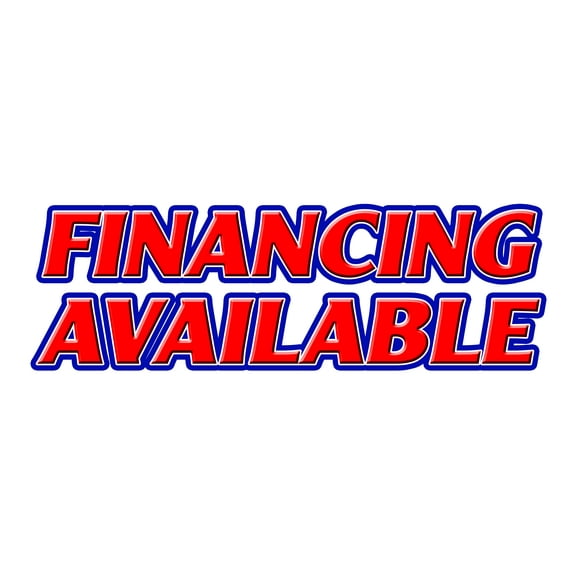 24" FINANCING AVAILABLE DECAL sticker easy credit we finance here pay here