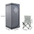 thumbnail image 3 of Cheelom Portable Gothic Roof Plus Type Full Size Steam Sauna tent. Spa, Detox ,Therapy and Relaxation at home. Larger Space, Stainless Steel Pipes Connector Easy to Instal Black, 3 of 8