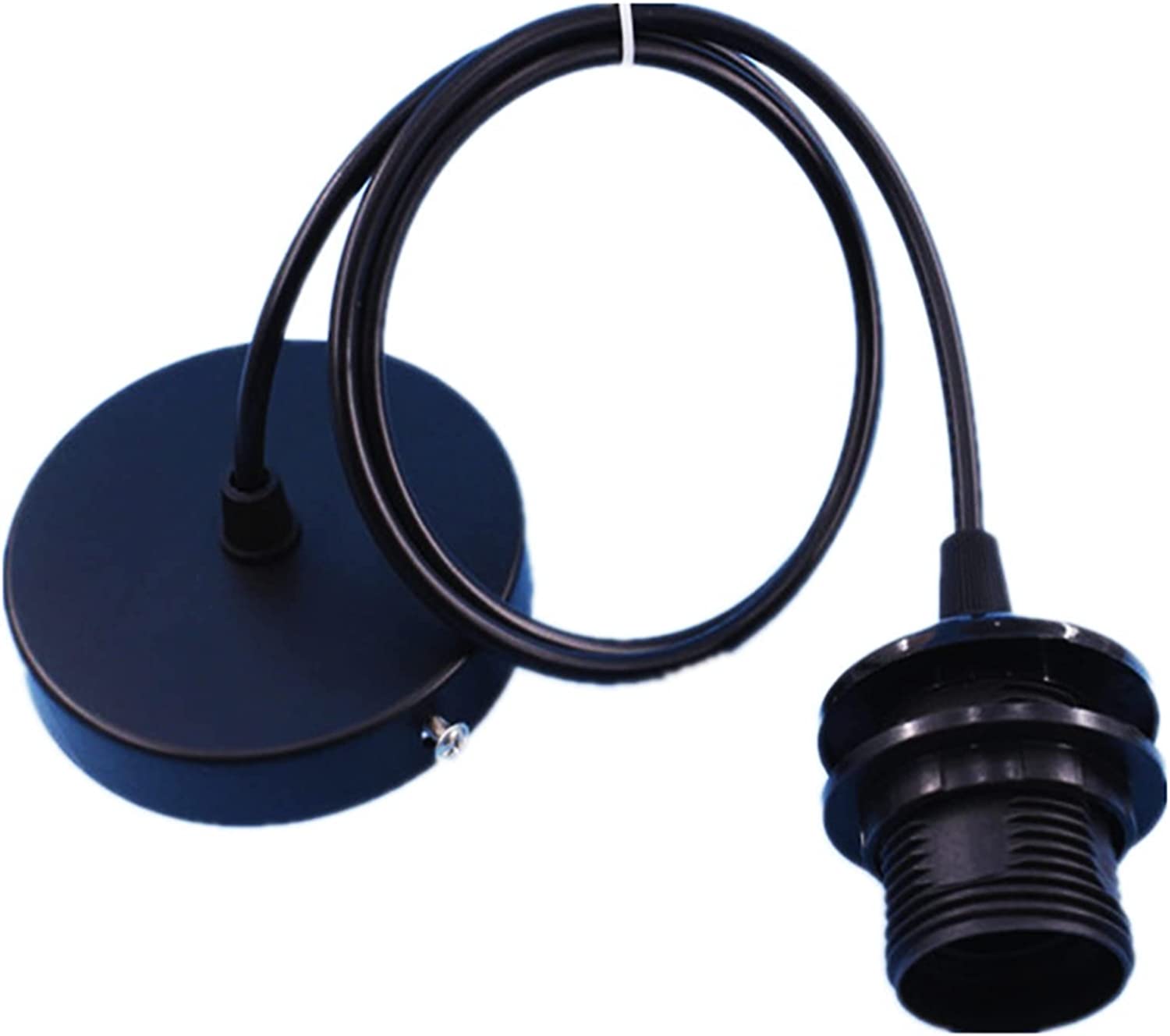 Lamp Holder, Vintage Pendant Lamp Holder E27 With Pull Switch For Chain( Black - View #7