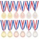 thumbnail image 1 of 12 paquetes de medallas de juegos deportivos, patrón de copa de desafío, medallas de premio para ganadores, medallas de premio genuinas, medallas de oro, plata y bronce con cinta Nick, 1 of 6
