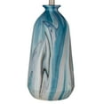 thumbnail image 5 of 360 Lighting Carlton Modern Coastal Table Lamps 28" Tall Set of 2 Swirling Blue Faux Marble White Tapered Drum Shade for Bedroom Living Room Bedside, 5 of 8
