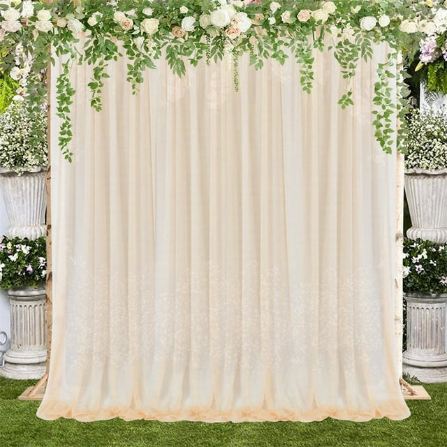 Mesh Curtain Wedding Arch Drapery White 5 X 10 Ft Light Blue Translucent Decorate Pink Window Decor Ornaments