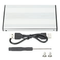 thumbnail image 2 of 2.5in 2TB Portable External Hard Drive Enclosure, HDD Plug Play 3TB USB2.0 SSD Disk Box 1tb External Hard Enclosures For OS X Laptops Data Storage Noir Drive HDD SSD Laptops, 2 of 8