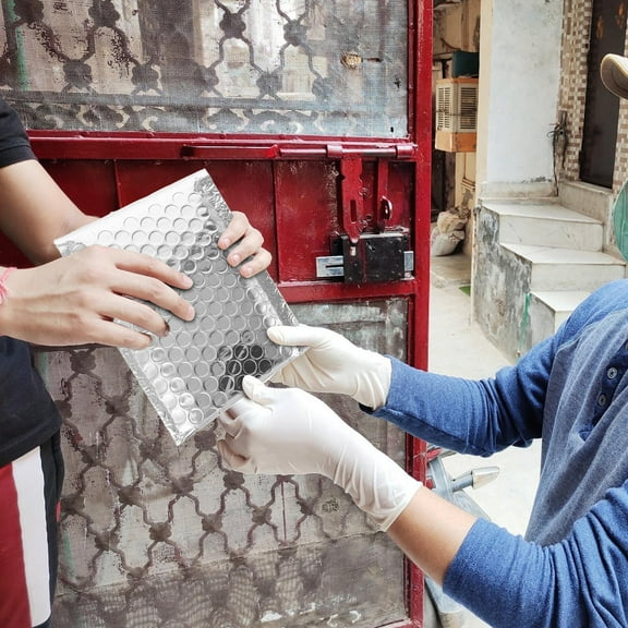 IBASETOY Bubble Mailers Shockproof and Waterproof PET Silver Craft Package Bags for Storage Use 50 Pieces