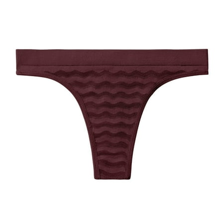 TIHLMK Thong Shapewear for Women Briefs Underwear Clearance Women Solid Color Lingerie Panties Ladies Thongs Breathable Panties Ladies Underwear Gifts for Women Purple Underwear