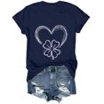 thumbnail image 6 of vigerkar St Patricks Day Short Sleeve Shirt for Women Shamrock St Paddys Day T-Shirt Lucky Clover Tee Top (Navy, 3XL), 6 of 8