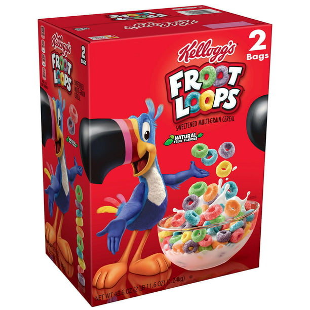 Kelloggs Froot Loops Cereal (43.6 Oz.) - Walmart.com