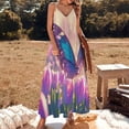 thumbnail image 2 of Vibe Blooming Tulips Design Sleeveless Dress Woman Fashion Long Dresses Women's Summer Suit Dress 2025, 2 of 7