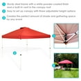 thumbnail image 3 of Sunnydaze 12' x 12' Red Solid Premium Pop-Up Outdoor Canopy with Rolling Carrying Bag/Sandbags, 3 of 10