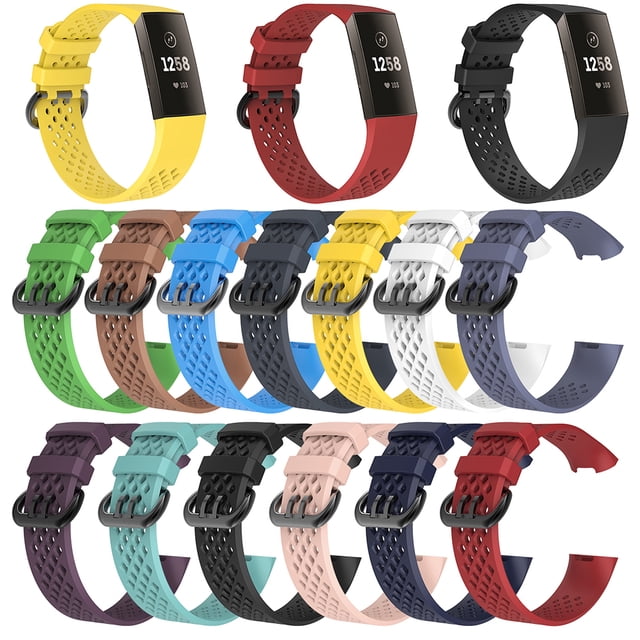 Gwong Electrónica Reemplazo de silicona suave transpirable reloj de reloj de reloj de reloj para la carga FITBIT 3