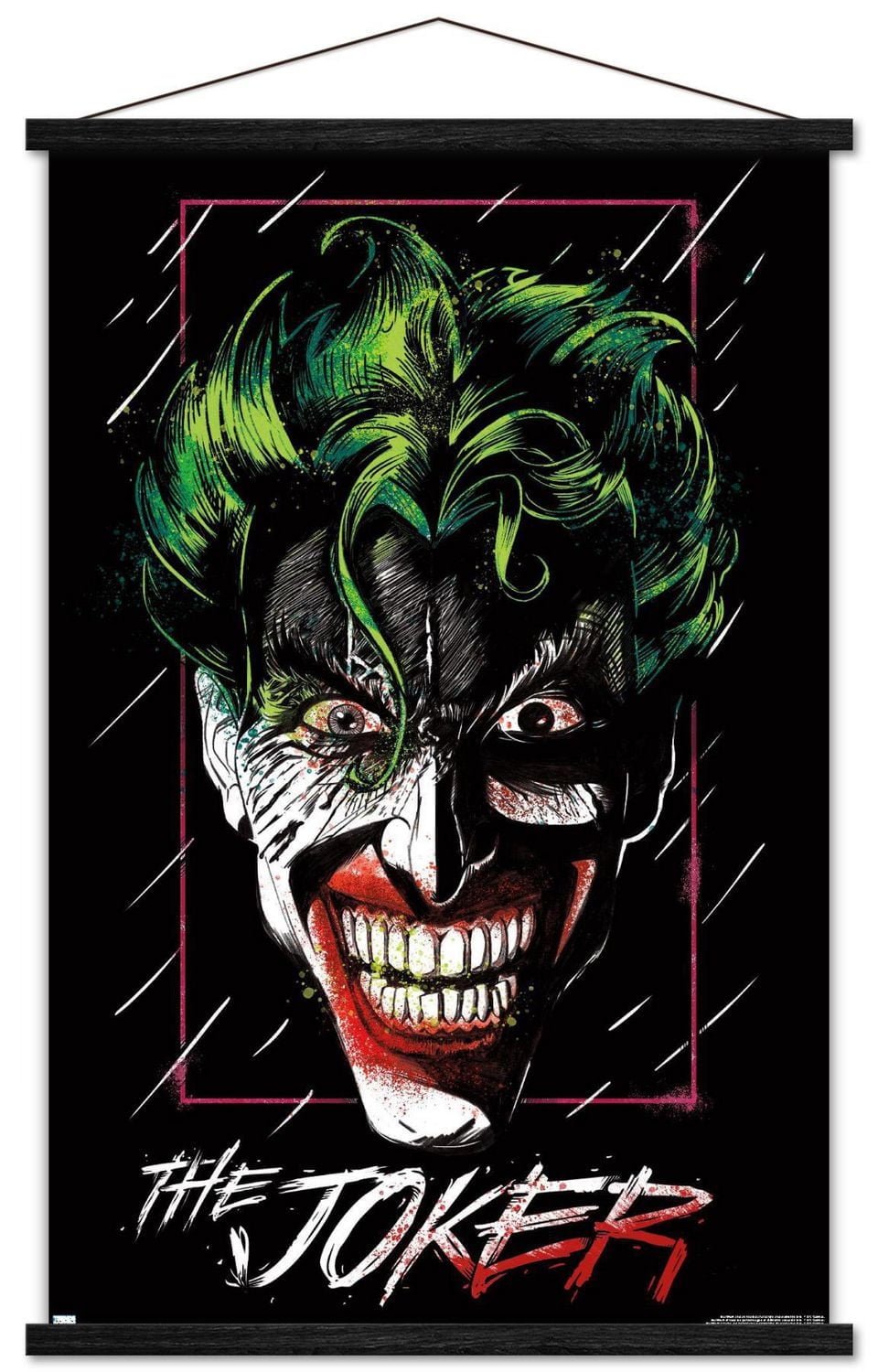 DC Comics - The Joker - Up Close Wall Poster, 14.725" x 22.375"