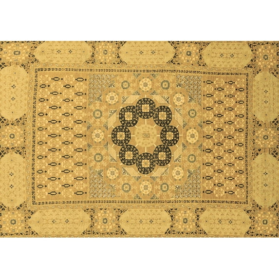 Ahgly Company Indoor Rectangle Abstract Brown Modern Area Rugs, 3' x 5'