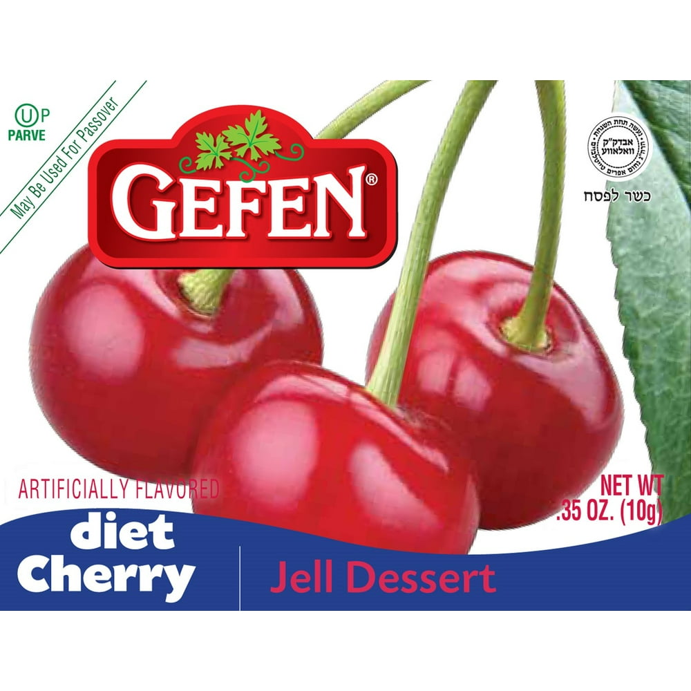 Gefen Jello, Diet Cherry, 0.35 Oz