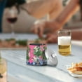 thumbnail image 5 of Yayeee Ashtray with Lid for Cigarette Smokeless Stainless Steel Home Ash Holder, White Vibrant Flowers, 5 of 7
