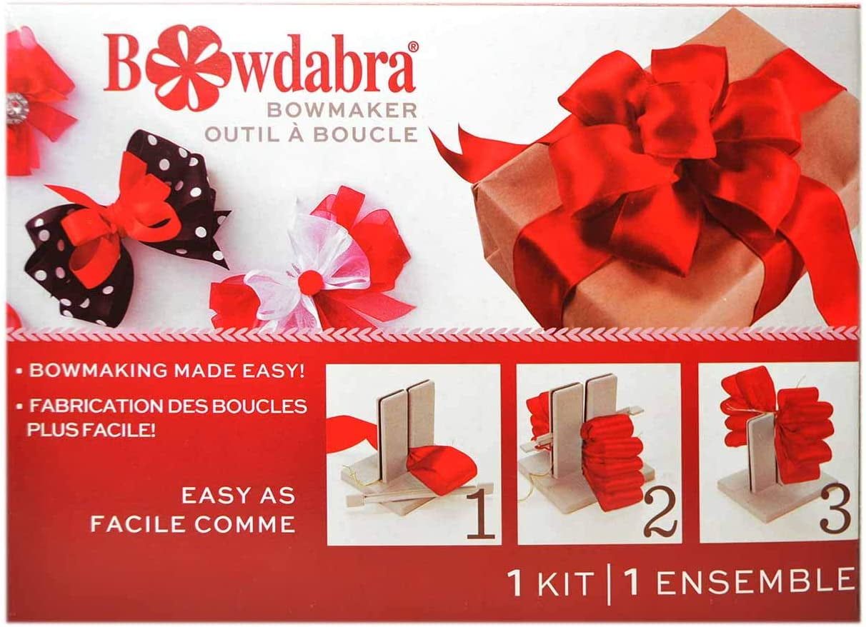 Bowdabra Bow Maker - Easy Bowmaking Tool - Craft Bowmaker for Ribbons,  Wreaths, Hair Bows, Gift Bows