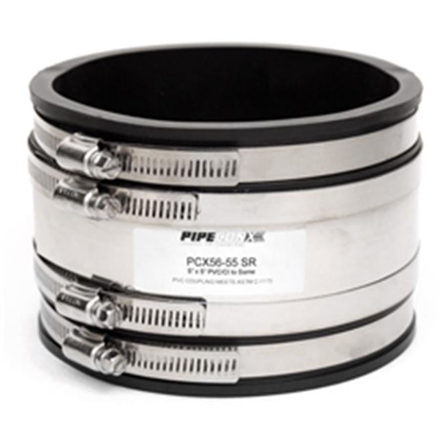 Shear Banded Coupling 3 x 3 in. PVC & Cast Iron