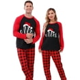thumbnail image 3 of Pijama navideño a juego para pareja, conjunto de pijamas negros, sombrero de Navidad, Mr & Mrs. Loungwear, 3 of 4