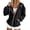 Black, variant on Bigetiay Women Hoodie Cozy Corduroy Long Sleeve Zip up Hoodie with Front Pocket Lightweight Casual Sweatshirt Autumn Everyday Wear Women Sweatshirt Khaki Jacket, Size M