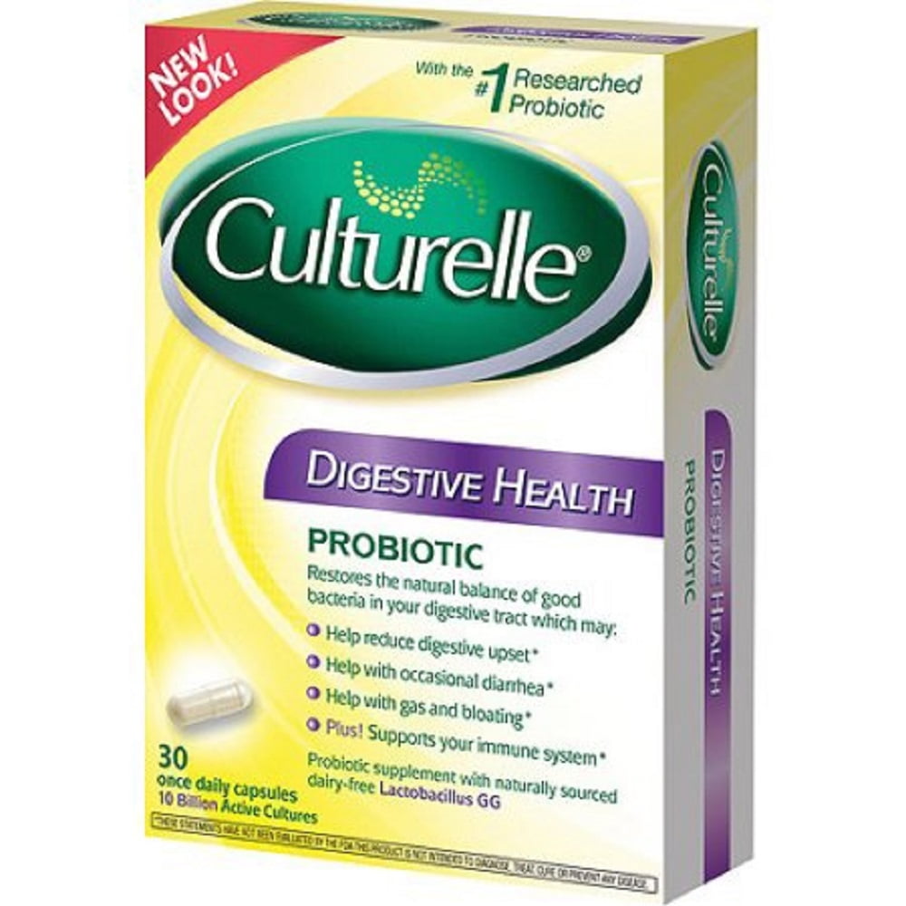 Probiotic Dietary Supplement Culturelle\u00ae 30 per Box Capsule - Walmart ...