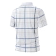 thumbnail image 4 of Qiyinn Men Short Sleeve Polo Shirt Classic Plaid Collar Button Down Casual Summer Cotton Blend Tops for Adult, 4 of 8