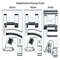 thumbnail image 2 of 20Pcs Sewing Machine Feet Rolled Hem Foot Rolled Hem Foot Presser Foot 3MM/4MM/6MM For Sewing Machine Sewing Accessories ,Ultimate Precision Stitching, 2 of 5