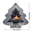 thumbnail image 2 of Stylish Metal Hanging Christmas Tree Wind Spinner - Decorative Garden Spinner with Concentric Circle Design for Yard & Garden, 2 of 7