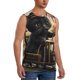thumbnail image 2 of Fotbe Adorable Kitten On Mini Train Men's Camiseta sin Mangas Estampada para Hombres, Playera Casual para Gimnasio, Entrenamiento, Playa-XX-Large, 2 of 7
