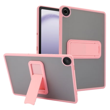 Decase for Samsung Galaxy Tab A9+/A9 Plus 11 2023 Release Clear Case with Kickstand Hard Plastic Back Shock-Absorbing TPU Frame Protective Lightweight Slim Transparent Cover Pink