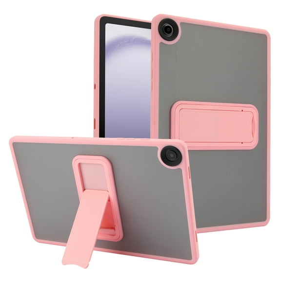 ELEHOLD For Samsung Galaxy Tab S10FE/S10/S9FE Military Garde Protection Case Slim Rugged Cover, with Built-in Kicksatnd, Lens/Screen Edge Protection, Pink
