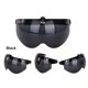 thumbnail image 3 of Visera universal para casco retro de 3 broches, a prueba de viento, protección solar, media cara, para cascos de motocicleta, 3 of 8