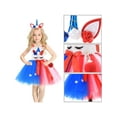 thumbnail image 4 of Toddler Kids Girls 4th of July Independence Day Sleeveless Children Rainbow Princess Unicorn Tulle Tutu Party Dresses, 4 of 9