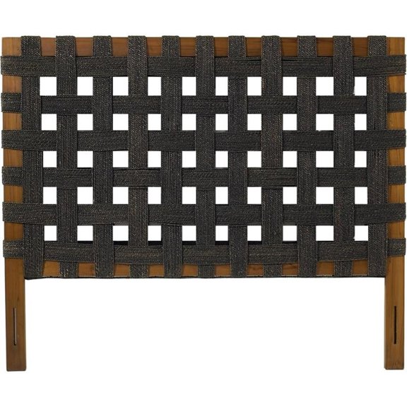 Padma's Plantation Wood Openweave King Headboard in Natural