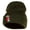 Olive, variant on Halloween Grim Reaper Embroidered Long Knitted Beanie - Dark Grey OSFM