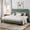 Green, variant on Einfach King Bed Frame, Platform Bed Frame with Panel Upholstered Chenile Fabric Headboard, Green