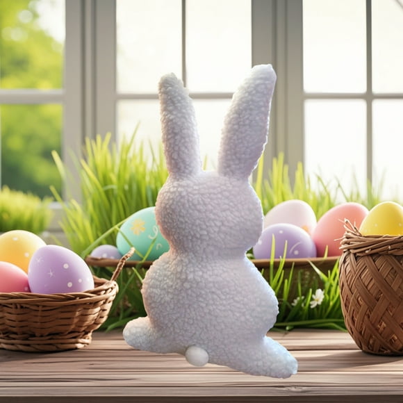 Oreiller Lapins Oreiller Lapin de Pâques Oreiller en Laine d'Agneau Jouets pour Enfants