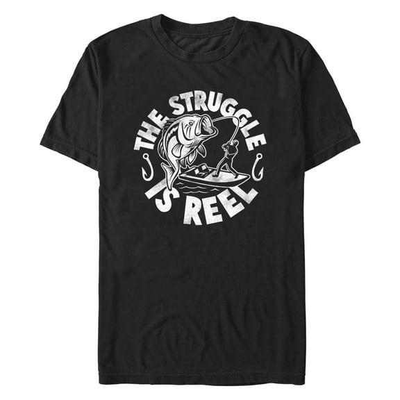 Men's Lost Gods The Struggle Is Reel Distressed  Graphic T-Shirt