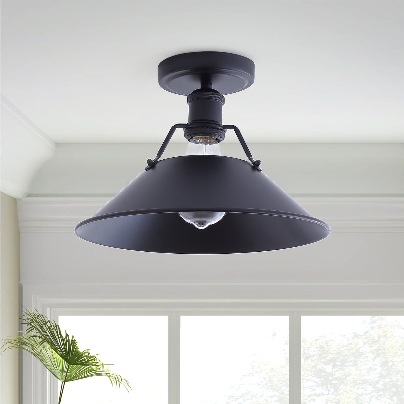 Aiwen Retro Metal Shade Flush Mount Ceiling Lamp E26 Base Light Fixture