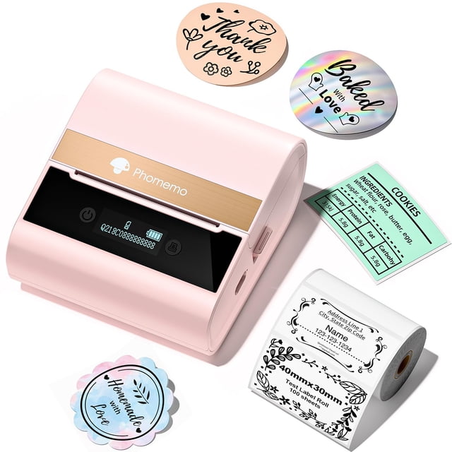 Impresora de etiquetas Phomemo M260 Pink Bluetooth 2025 Upgrade