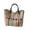 Black, variant on Large Capacity Tote Bag for Women, Lightweight Rainbow Woven Shoulder Bag, Spacious Handbag for Summer Commuting, Beach Travel, Everyday Casual Purse