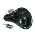 thumbnail image 4 of Fits Royal Enfield Classic 350 500 Black Color Leather Front Saddle Seat, 4 of 5