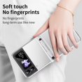 thumbnail image 2 of MonsDirect for 6.7 inch Samsung Galaxy Z Flip 3 5G 2021 Case with A Capacitance Pen, Two Hinge Protection Hard PC Back Anti-Drop Shockproof Full Coverage with S Pen Holder for Galaxy Z Flip 3, Clear, 2 of 7