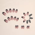 thumbnail image 4 of FCOGIN Medium Coffin, 24 Pieces, Pink, Black, Glitter, Acrylic False Nail, Press on Nail, 4 of 6