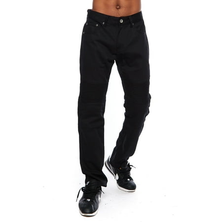 Red Gelscrubs Pant - Mens Knee And Waist Stitch Fashion Casual Biker Straight Pants D1319-30/30-Black